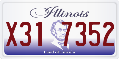IL license plate X317352