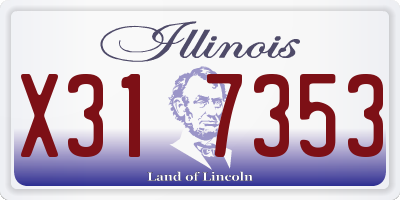 IL license plate X317353