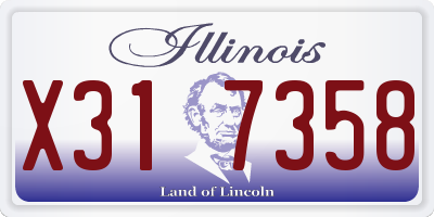 IL license plate X317358