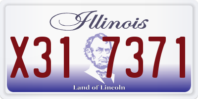 IL license plate X317371