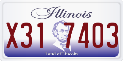 IL license plate X317403