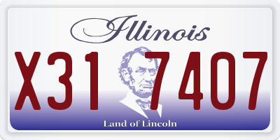 IL license plate X317407