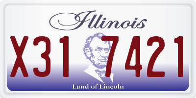 IL license plate X317421