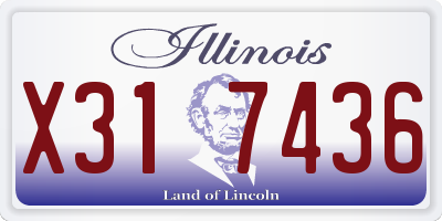 IL license plate X317436