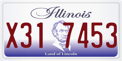 IL license plate X317453