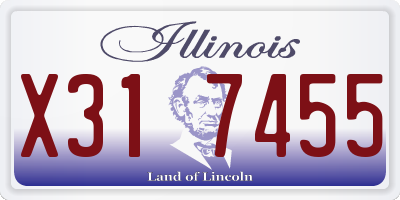 IL license plate X317455
