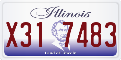 IL license plate X317483