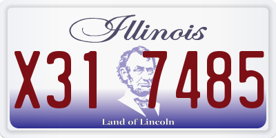 IL license plate X317485