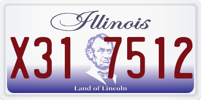 IL license plate X317512