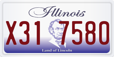 IL license plate X317580