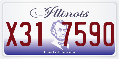 IL license plate X317590