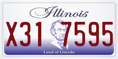 IL license plate X317595