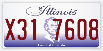 IL license plate X317608