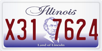 IL license plate X317624