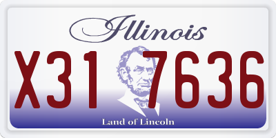 IL license plate X317636