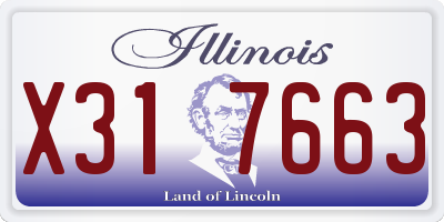 IL license plate X317663