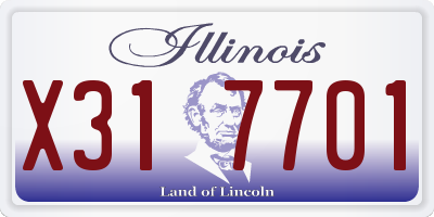 IL license plate X317701