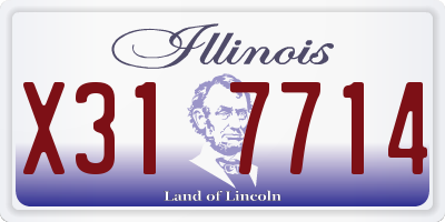 IL license plate X317714