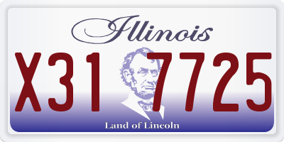IL license plate X317725