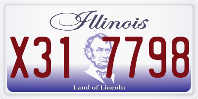 IL license plate X317798