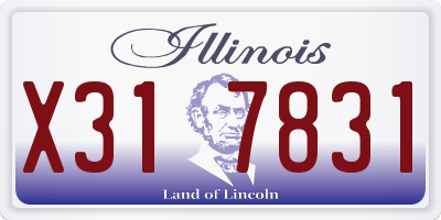 IL license plate X317831
