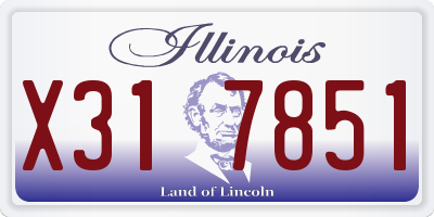 IL license plate X317851