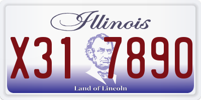 IL license plate X317890