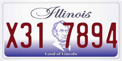 IL license plate X317894