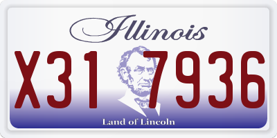 IL license plate X317936