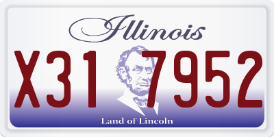 IL license plate X317952