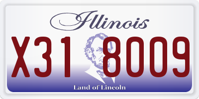 IL license plate X318009
