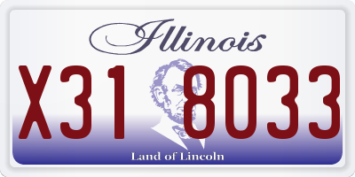 IL license plate X318033