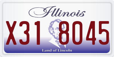 IL license plate X318045