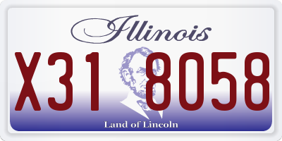 IL license plate X318058