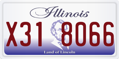 IL license plate X318066