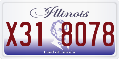 IL license plate X318078