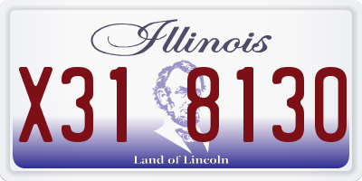 IL license plate X318130