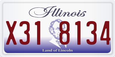 IL license plate X318134