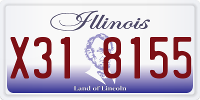 IL license plate X318155