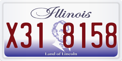 IL license plate X318158