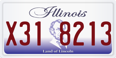 IL license plate X318213