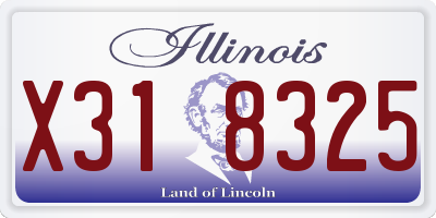 IL license plate X318325
