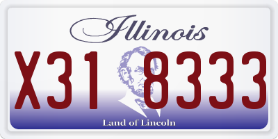 IL license plate X318333