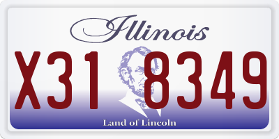 IL license plate X318349