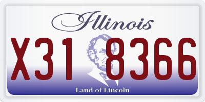 IL license plate X318366