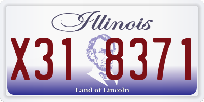 IL license plate X318371