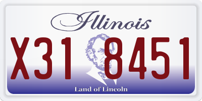 IL license plate X318451