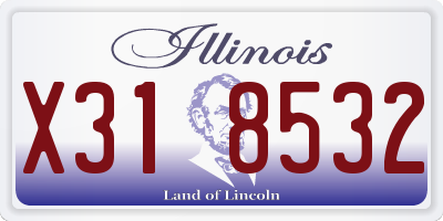 IL license plate X318532