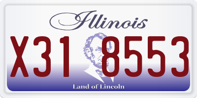 IL license plate X318553