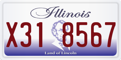 IL license plate X318567